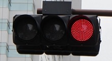 Red signal means STOP.