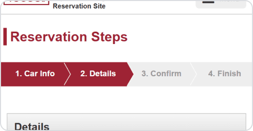 Apply for the eSIM option in the Rental car reservation form