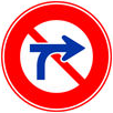 No Vehicle Crossing (Except for Crossing with Left-Turn to Enter or Leave Roadside) Instructions